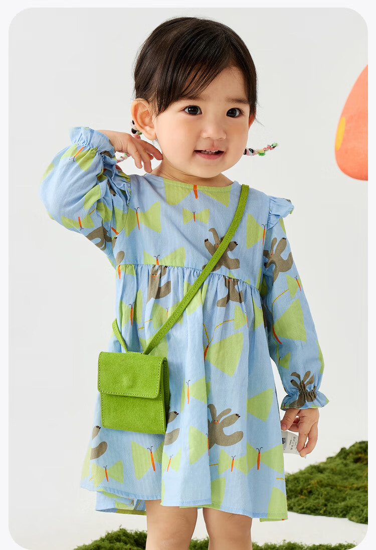 Minibala Girls' Pure Cotton Dress, Sweet Spring New Style [Artist Collaboration] 10