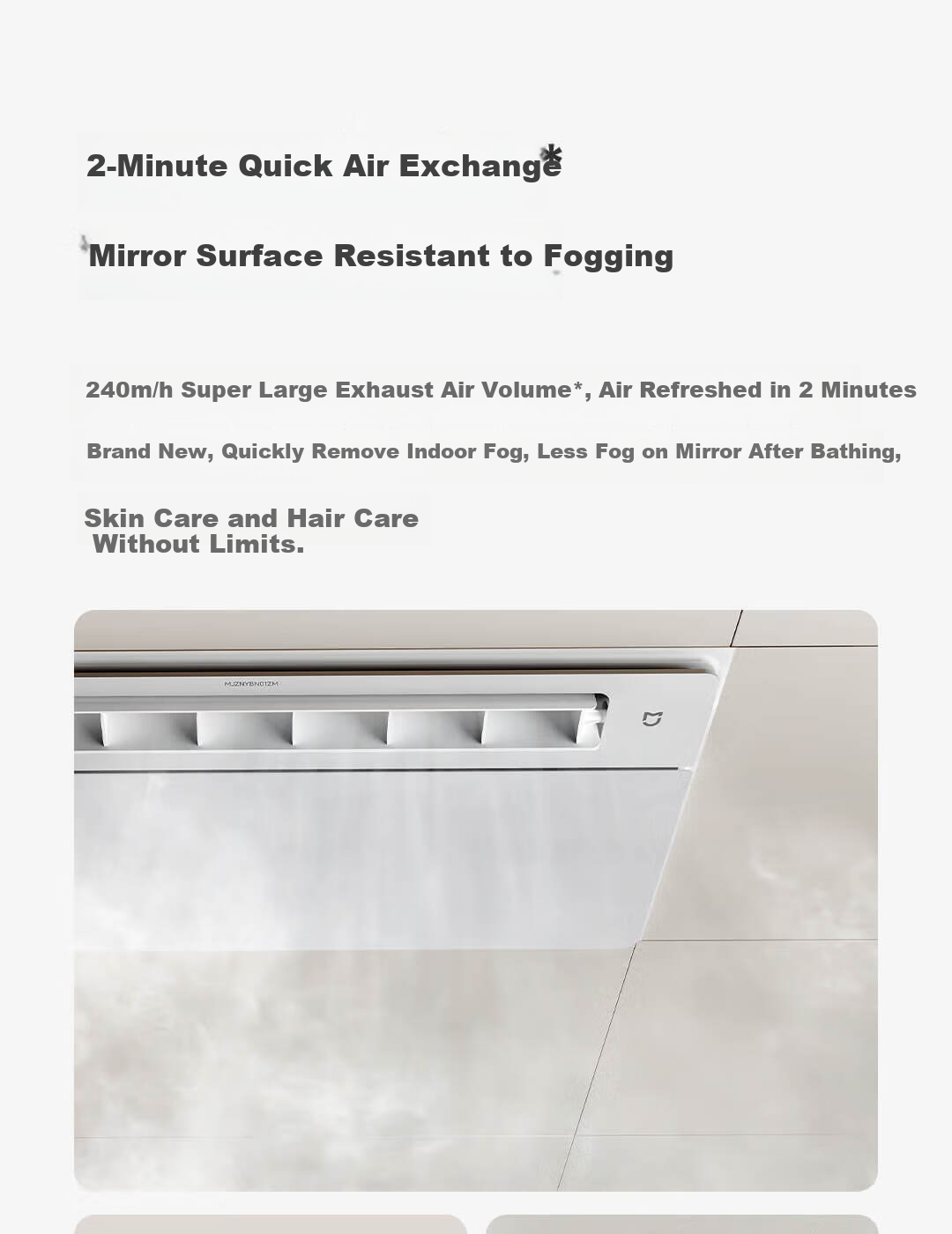 Mijia Intelligent Bathroom Heater Variable Frequency Constant Temperature Series Graphene Rapid Heating Smart Disinfection Warm Air Exhaust N1 7