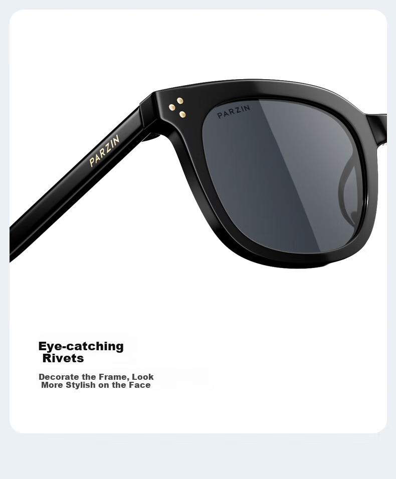 PARZIN Sunglasses, Unisex Fashion D-Type Frame Glasses, Sun Protection Driving Trendy Sunglasses PZ7771 9
