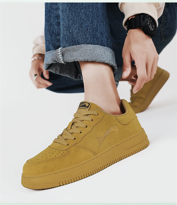 Guirenniao Men's Sneakers, Low-Top Soft-Soled Versatile Casual Shoes, Classic White Shoes, All Black, Size 44 8