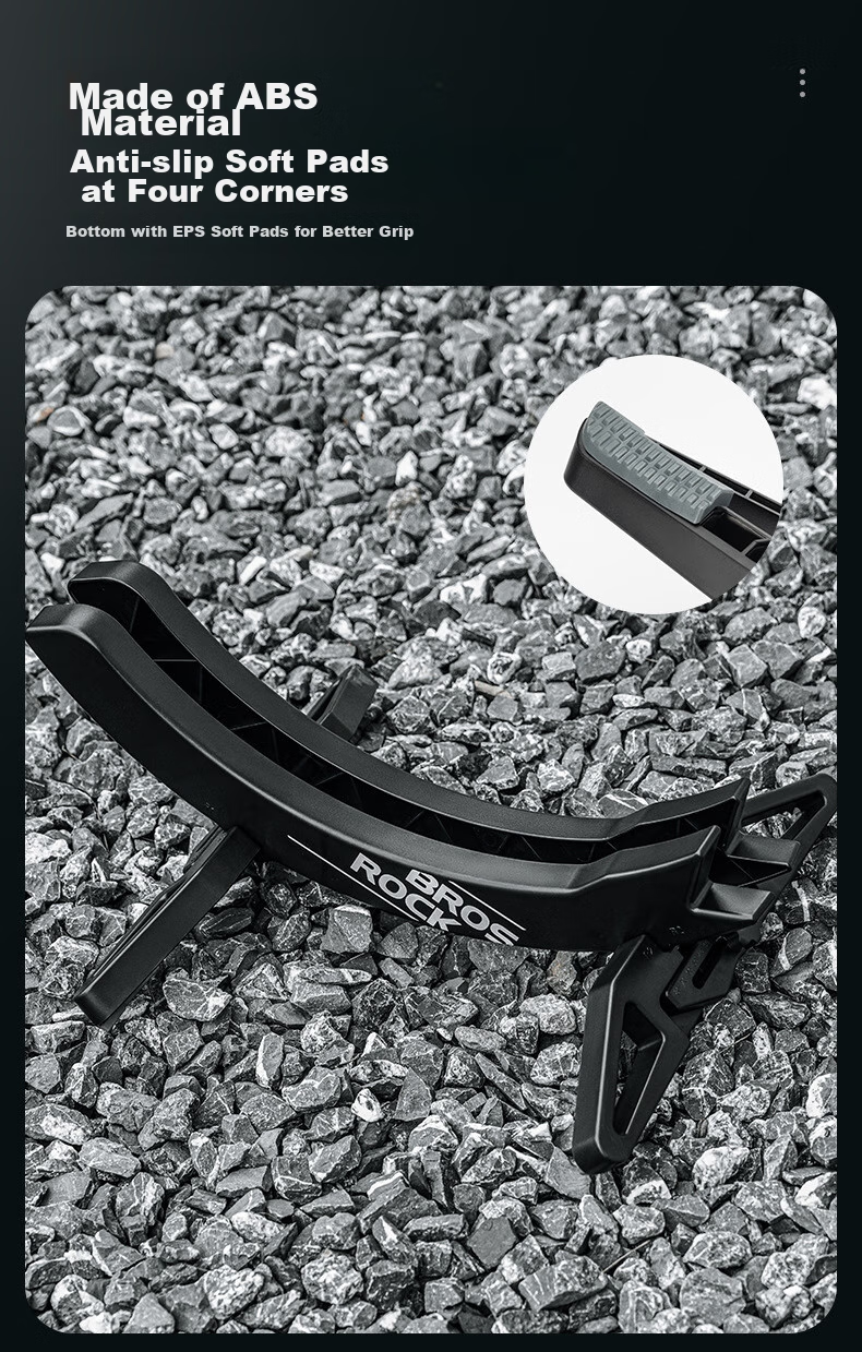 ROCKBROS Road And Mountain Bike Parking Rack, Display Stand, Adjustable Foot Support, Home Use, Black 9