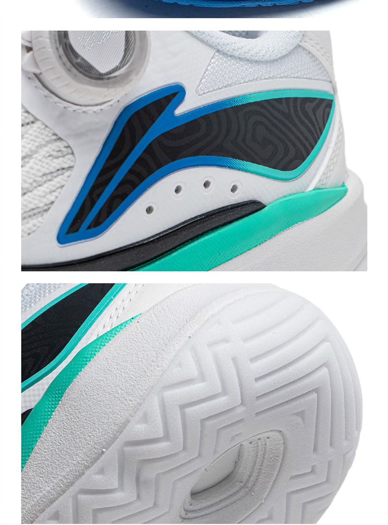 Li-Ning Table Tennis Shoes MAGE 2.0 BOA Dial Breathable Non-Slip Sports Shoes National Team Style for Men And Women, Pink/green, Size 43 7