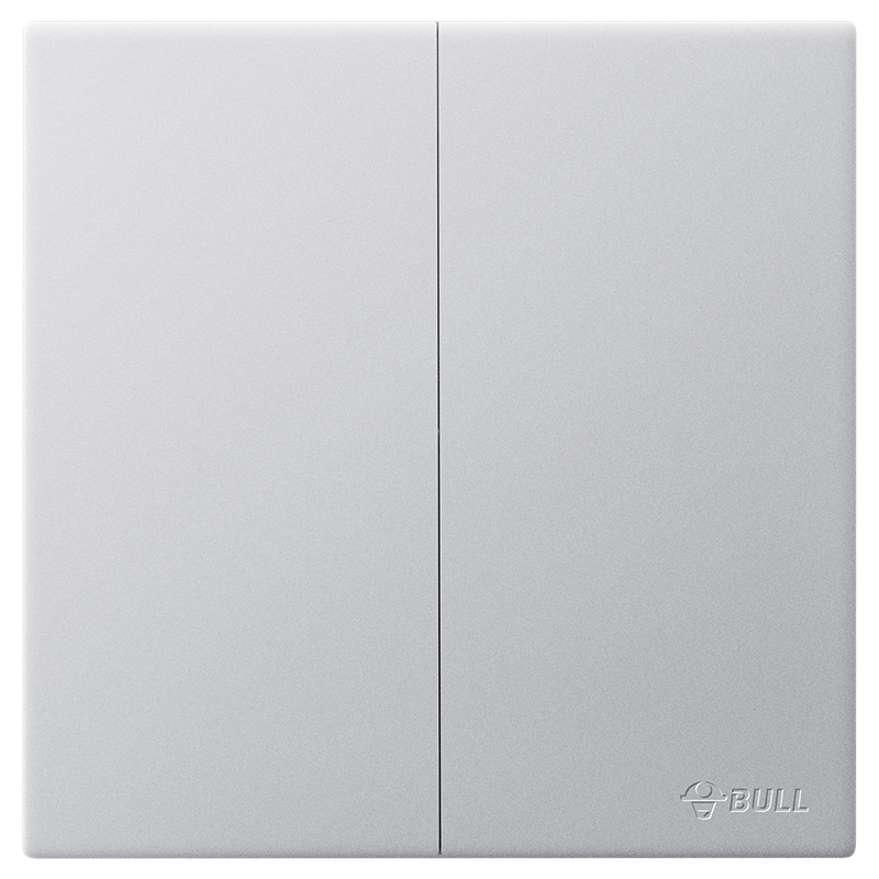 BULL Switch Socket, G60 Series Two-Way Single Control Switch, Ultra-Thin Large Panel Switch G60K211, Space Silver