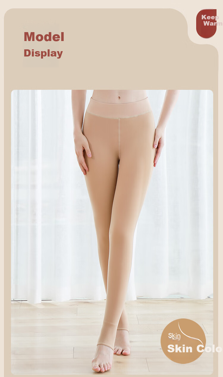 LangSha High-Waisted Leggings for Women, Autumn And Winter Slimming Pants, Thermal Thick Fleece-Lined Tights, Black One-Piece Pants 15