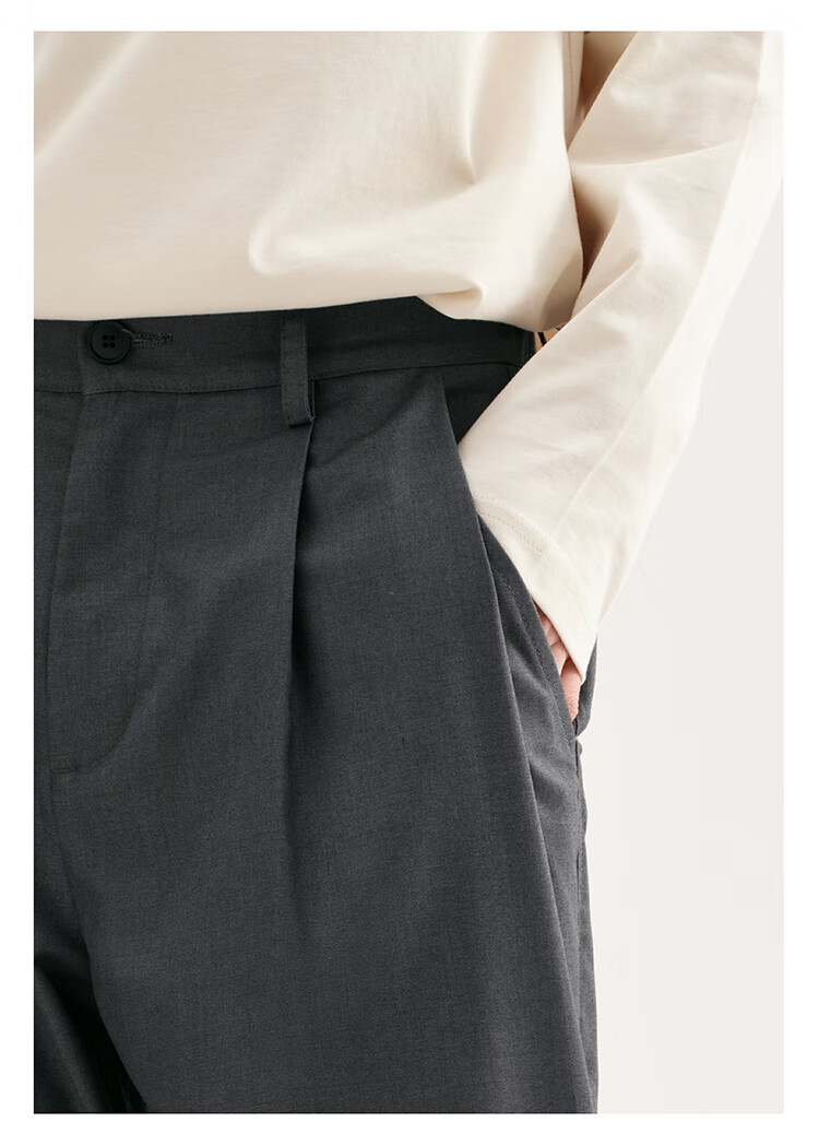 CHINISM CH Men's Trousers, Spring And Autumn Style, Loose-Fitting, Soft, Versatile, Straight-Leg, Draping, American-Style Casual Pants for Men, CCKB18N3157 8