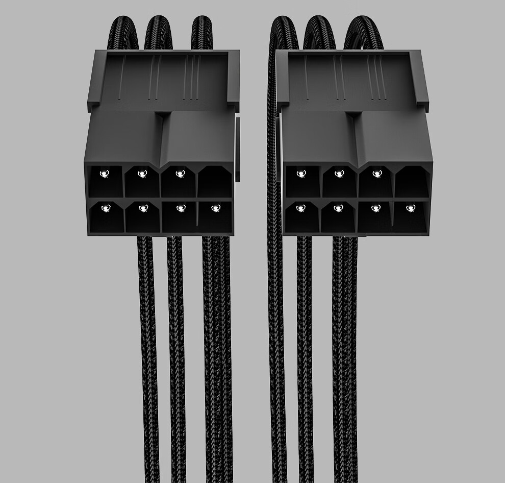 BURLEFRAN 12VHPWR GPU Power Extension Cable 2x8Pin to 16Pin 12+4Pin Dual 8P to 12+4P 34cm Black 3
