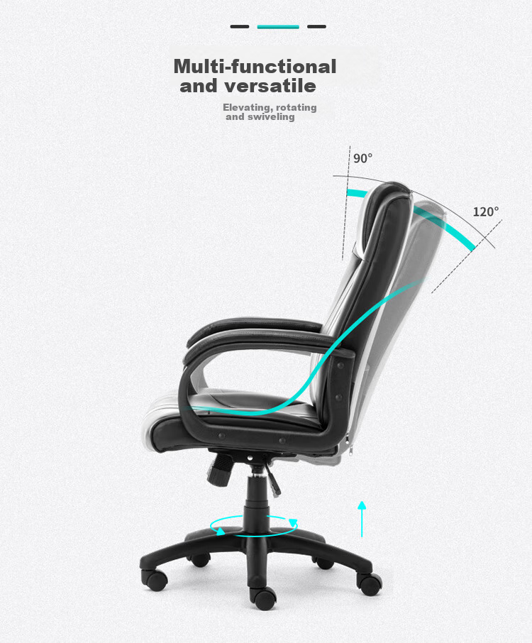 Botai Computer Chair, Executive Chair, Office Chair, Swivel Chair, Staff Chair, Home Chair, Black Leather Chair 9230 1