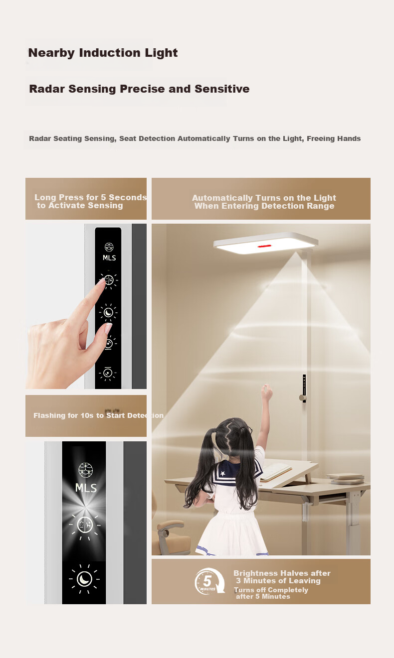 Mulinsenzhaoming, Large Road Lamp Eye Protection Light, Full Spectrum Floor Lamp, Study Lamp, Puli Lamp, Pearl Red Light Eye Protection Lamp, Aurora Pro 27