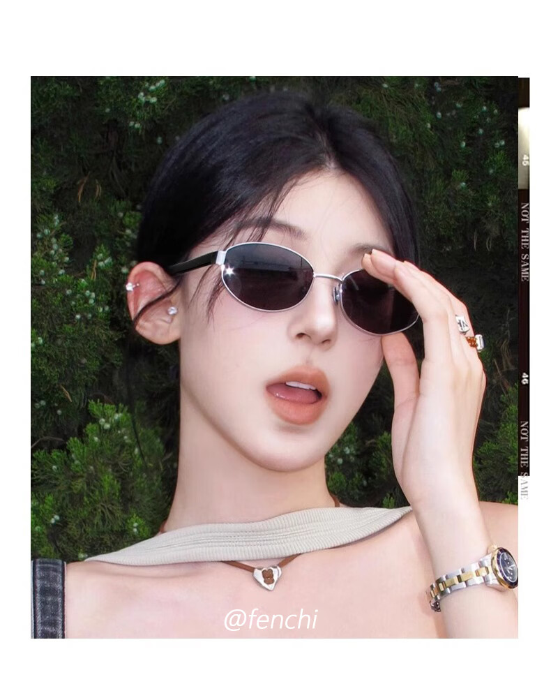 Fenchi 2025 New Light Luxury Vintage Style Sunglasses for Women, High-End Nearsighted Sunglasses, Tan Songyun And Qin Lan Same Style Nocap 3