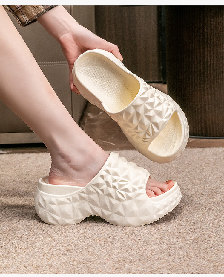 Taxiang Thick-Soled Slippers, Women's Outdoor Wear, Platform Sole, Height-Increasing, Fashionable Single-Strap Sandals, TQ697, Black, Size 35/36 21