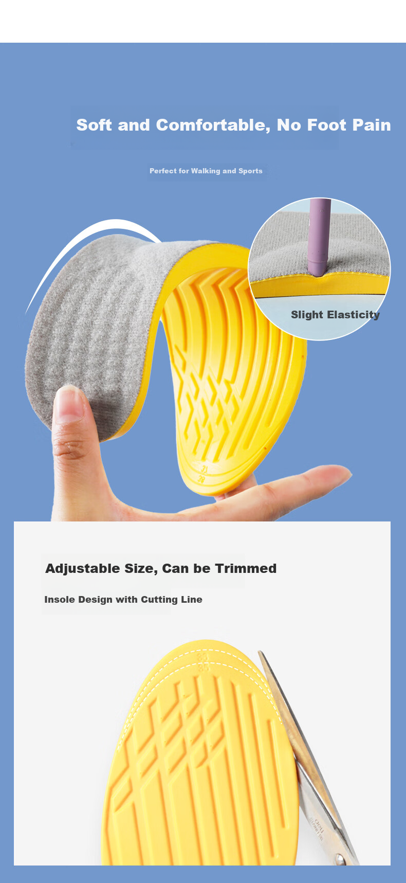 FOOTOPPO O-Shaped Leg Insoles for Overpronation, Flat Feet, And Varus Legs with Arch Support for Adults 9