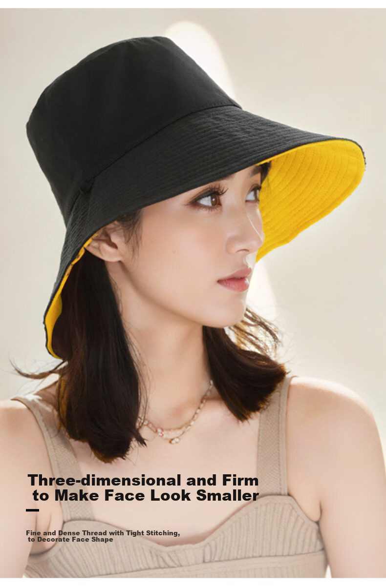 TUCANO Sun Protection Hat for Women, Summer Outdoor Sun Hat, Reversible Fisherman Hat, Face-Covering UV Protection Hat for Wome 3