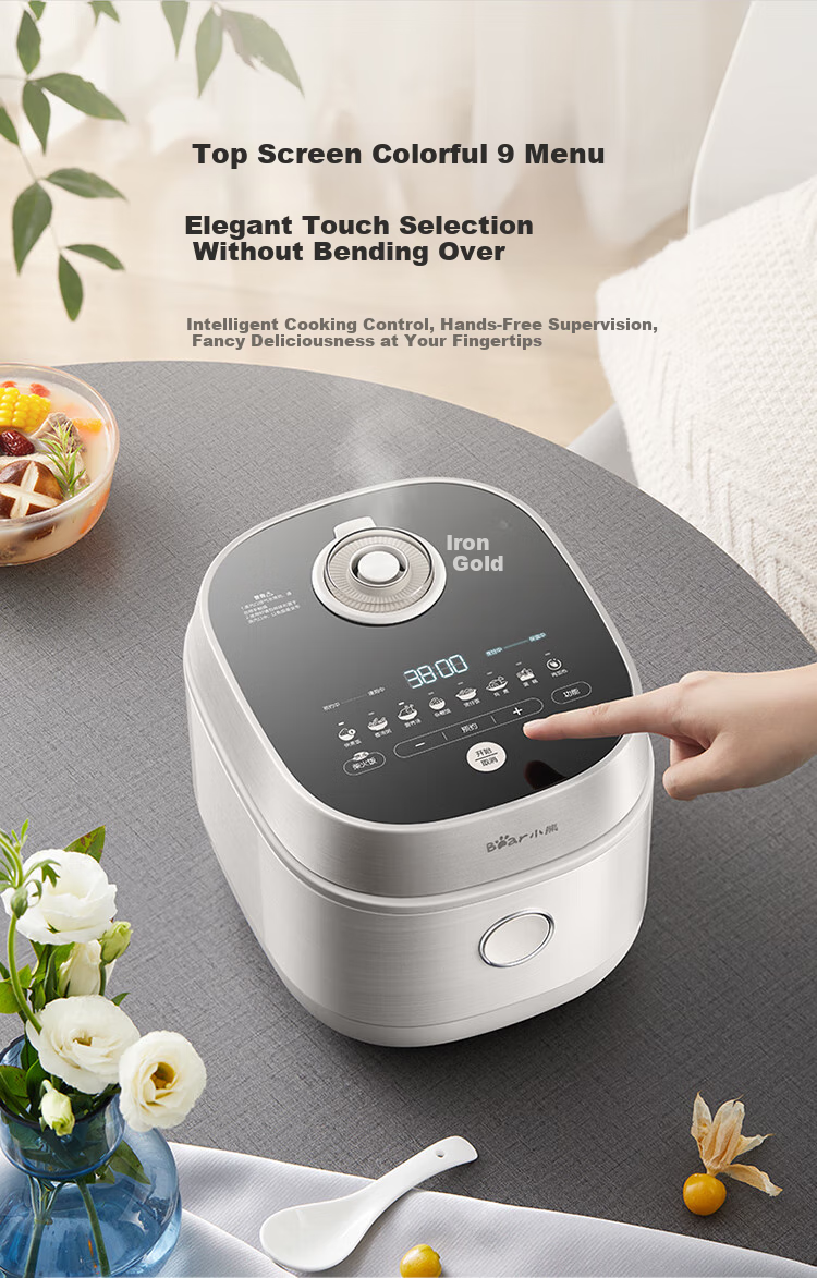 Bear Rice Cooker for 2-3 People, Zero Fluorine IH Iron Pot Non-Stick, Smart Reservation Micro-Pressure Multi-Function Firewood Rice 2L DFB-J20C6 18