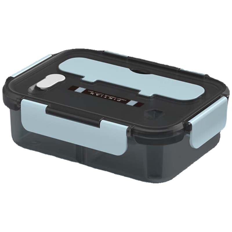 PINYU Large Capacity Lunch Box with Fork And Spoon, Portable Compartmented Meal Container for Students And Office Workers, Microwave Safe, 1500ML