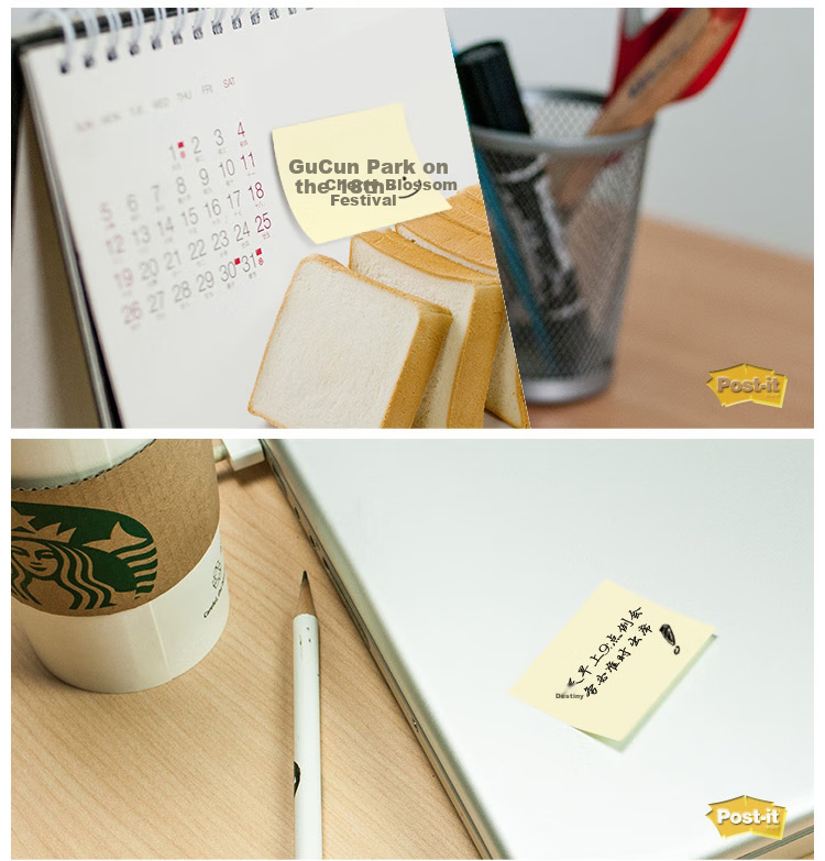 3M Sticky Notes, 2-Pack, Memo Pads/Note Pads/Notepaper/Notebooks, Office Supplies, School Stationery, Classic Series 653-2PK (Yellow) 5