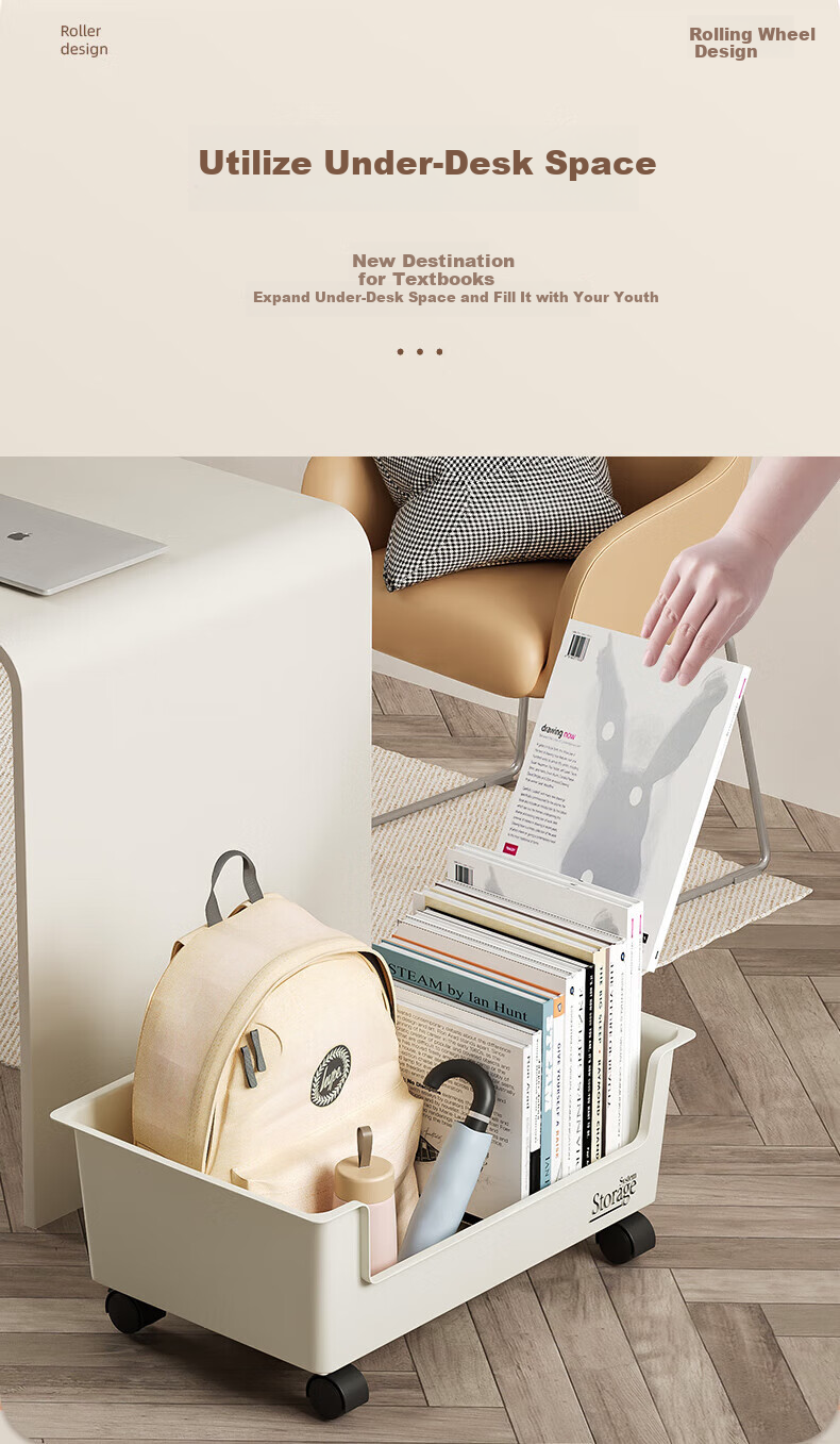 EACHY Desktop Book Storage Rack, Desk Organizer, Multi-Layer Acrylic File Holder, Space-Saving Gadget - Transparent, Five Layers 3