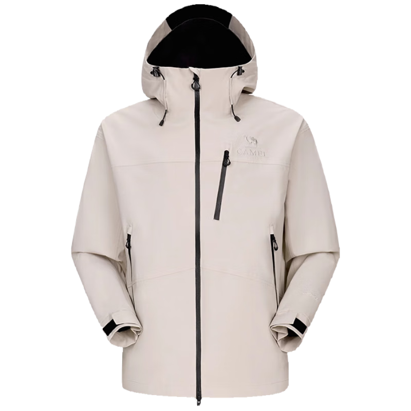 CAMEL Women's Windbreaker Jacket, Spring/summer 2025 Lightweight Windproof Waterproof Hooded Casual Coat, 1078 XL