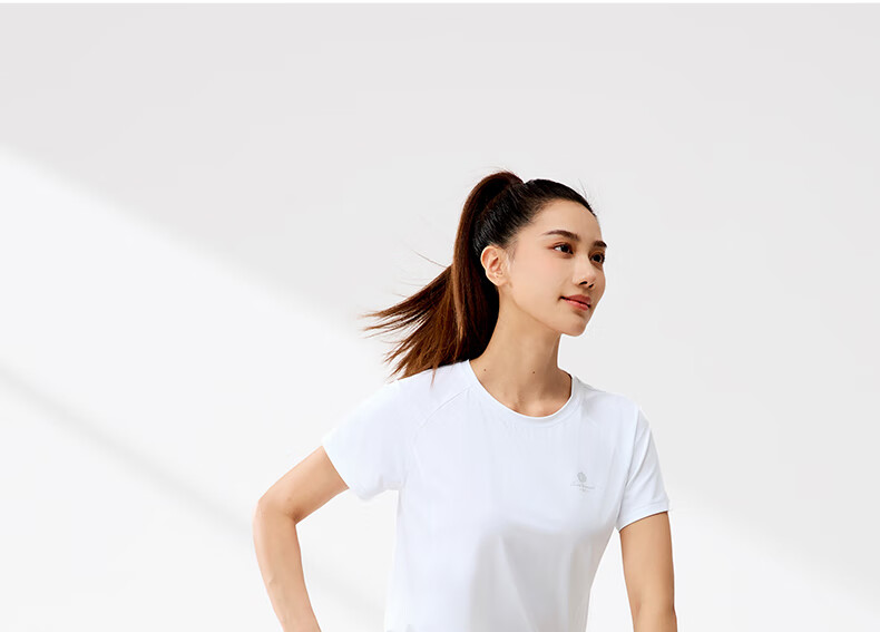 361° Women's Short-Sleeve Summer Clothing, New Cool-Feeling T-Shirt, Sun Protection Shirt, Ice Silk Athletic Running Top 662524116-2 31