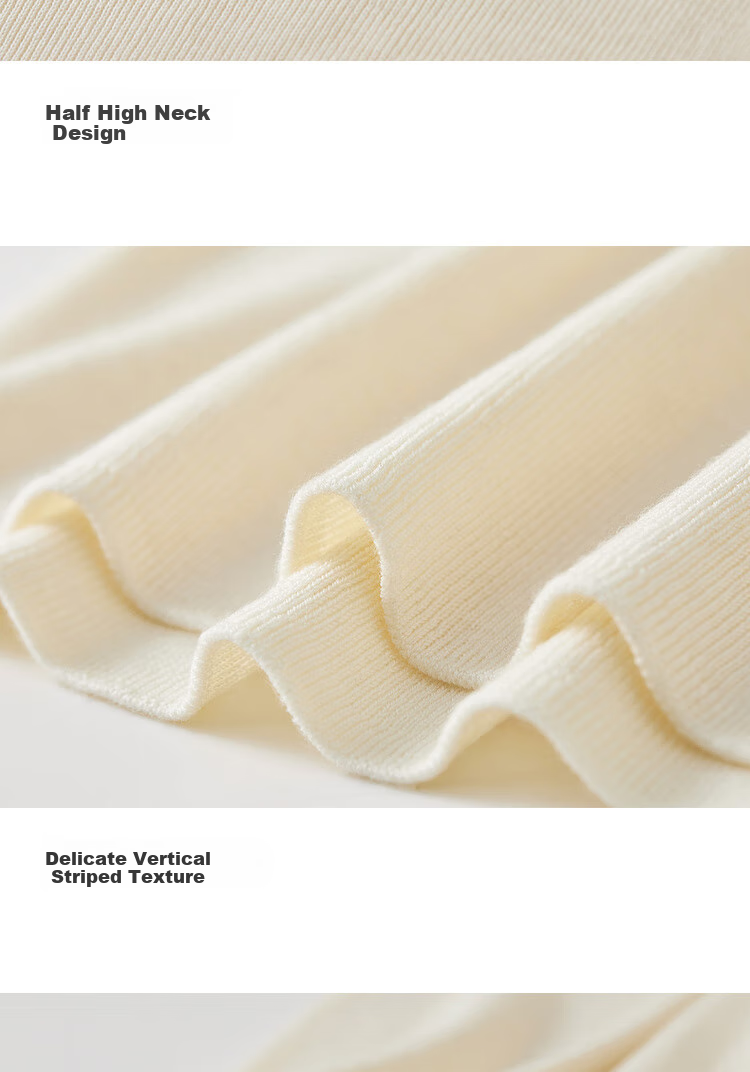 Sentubila Autumn Base Layer Simple Elegant Knit Sweater for Women, Stylish And Youthful Top 19