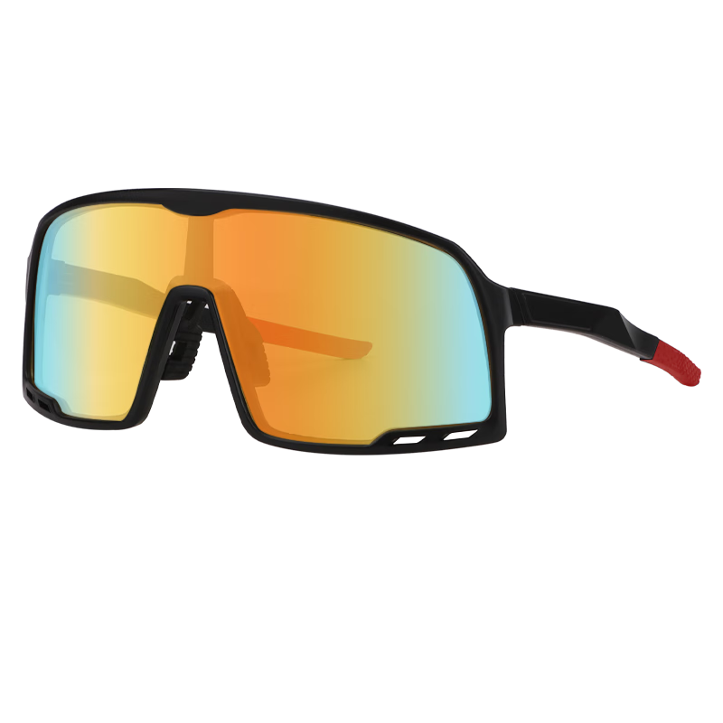 DRATRA Men's Sunglasses Outdoor Windproof Sandproof Mountain Cycling Marathon Sports Protective Large Frame Sunglasses