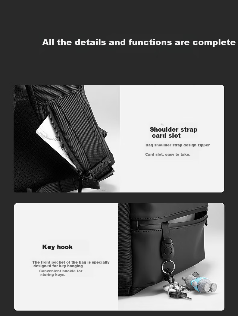 MARK RYDEN Trendy Backpack for Men And Women, Student Schoolbag, Casual Travel Bag, 14-Inch Laptop Bag MR9809 Elegant Black 10