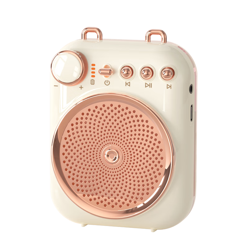 AISOMEX Portable Amplifier for Teachers, Classroom Teaching Microphone, Outdoor Tour Guide Shopping Explanation Interpretation, Compact Loudspeaker K19 White
