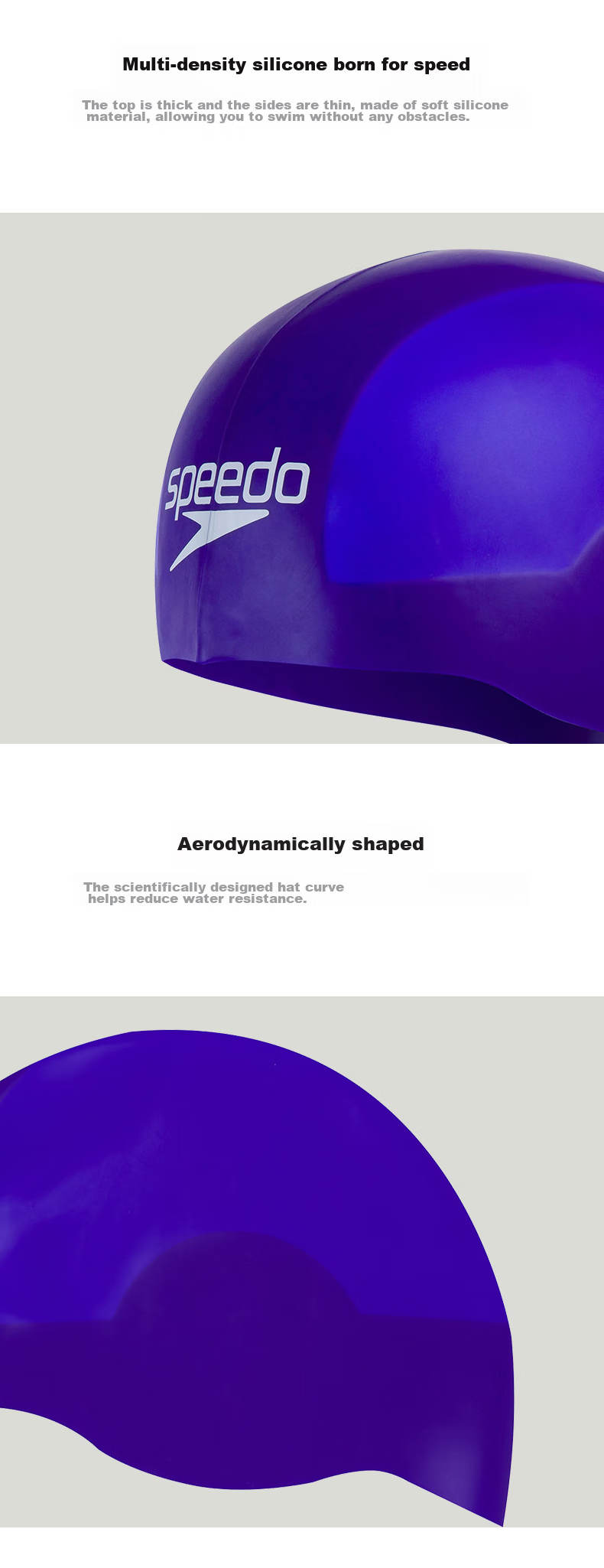 Speedo , [Pan Zhanle's Choice], 3D Professional Steel Helmet Swim Cap, Competition-Type Silicone-Fit Swimming Cap, Black 3