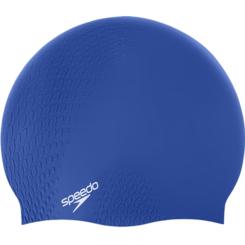 Speedo Bubble Swim Cap, Low Temperature Warmth Comfortable Non-Binding Waterproof Hair Protection Silicone Swim Cap, Blue