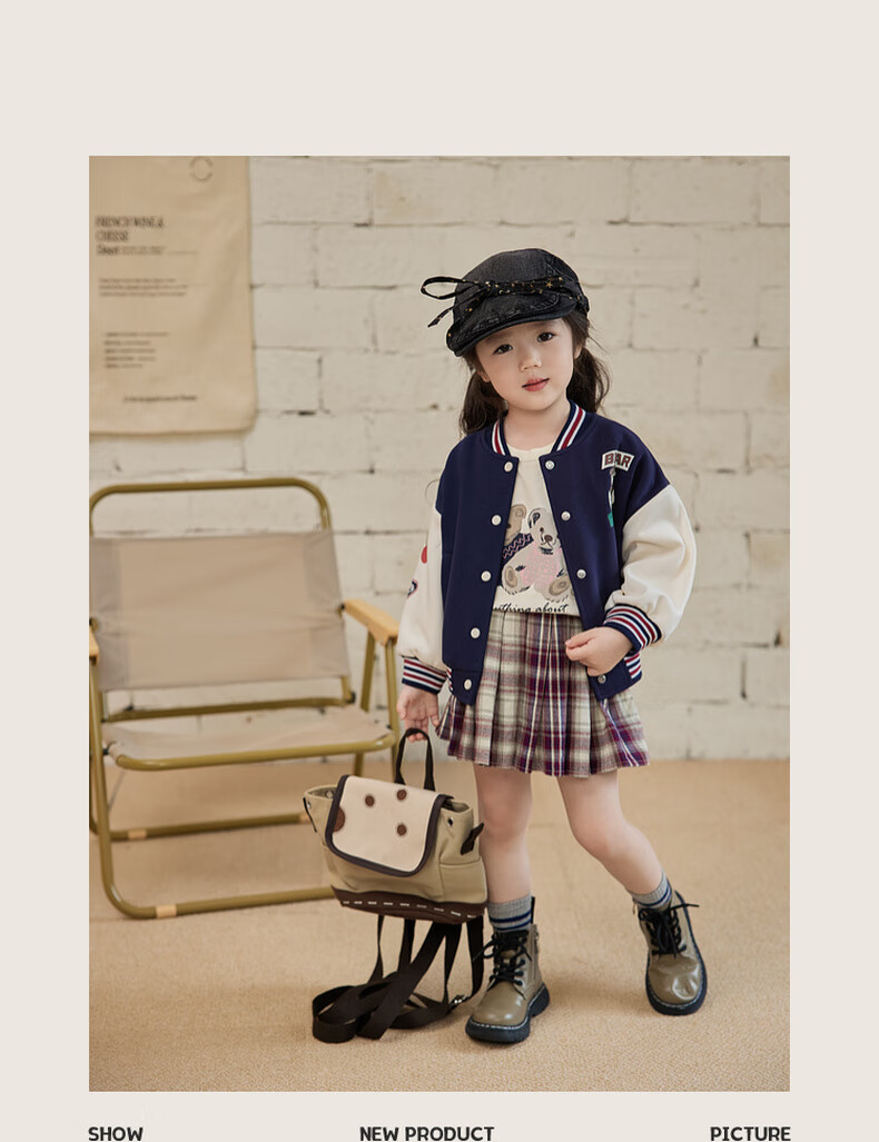 LUSON Chen Da Zhu Little O Baby Girl Early Autumn Baseball Jacket, 2025 New Style Infant Trendy Outerwear for Going Out 20