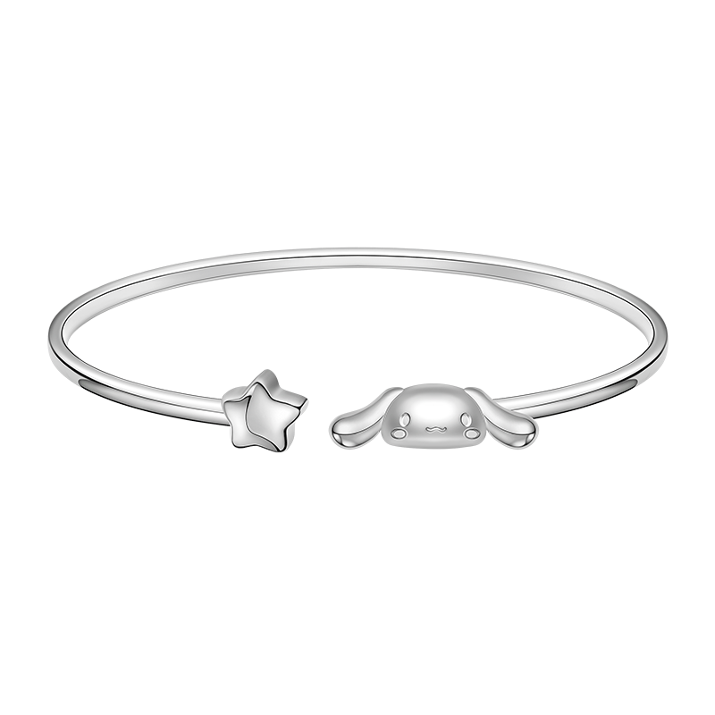 Chaosehui Sanrio Cinnamoroll Bracelet, Women's Style, Birthday Gift for Ladies, High-End Luxury Present, Silver Bracelet 6089