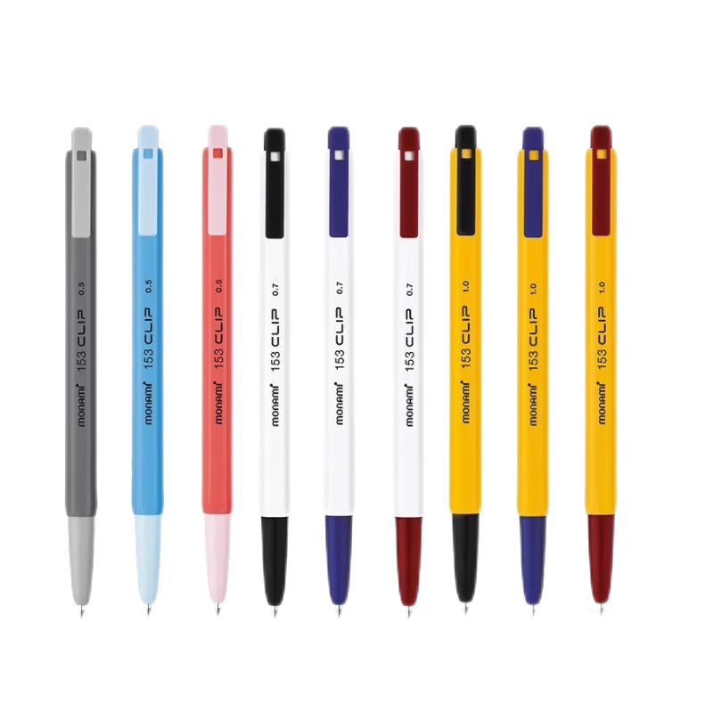 Monami Imported BIC Hexagonal 0.5mm Retractable Ballpoint Pen Smooth Writing Vintage Black 3-Pack 01067
