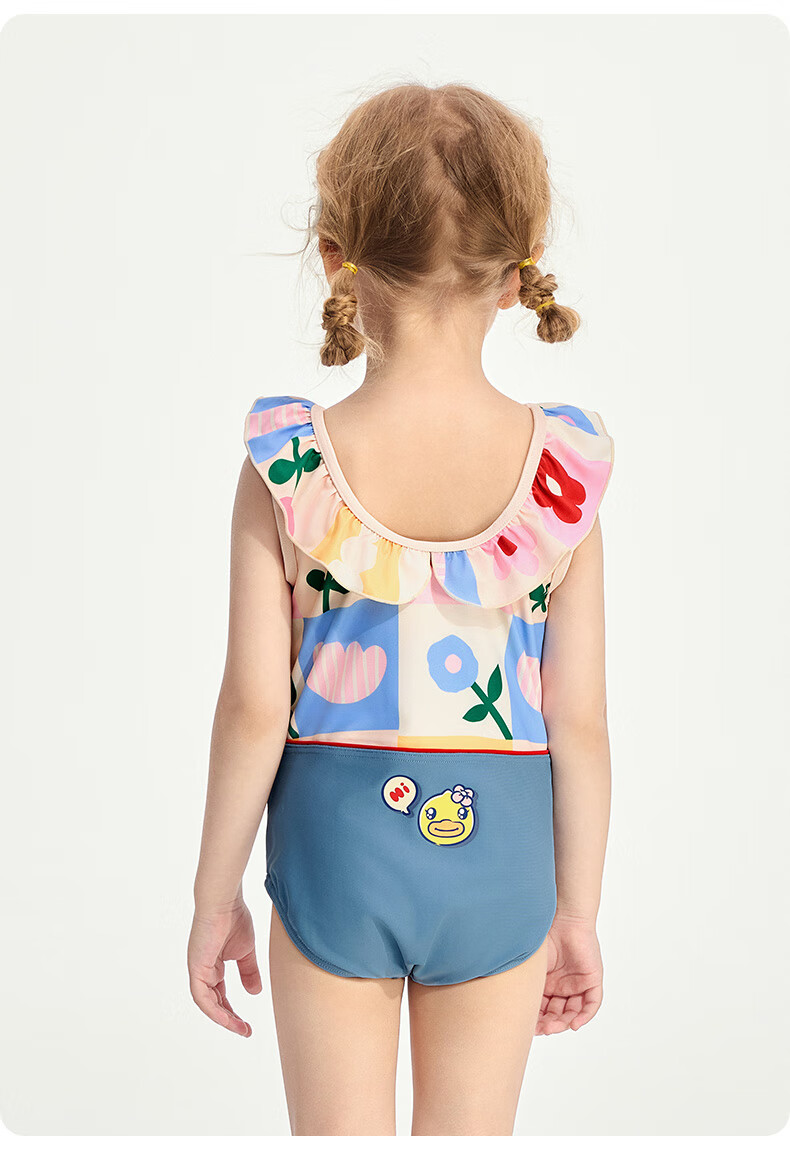 B.Duck Baby Girl Swimsuit, Cute Infant Swimming Costume for Girls, Children's Hot Spring Swimwear 11