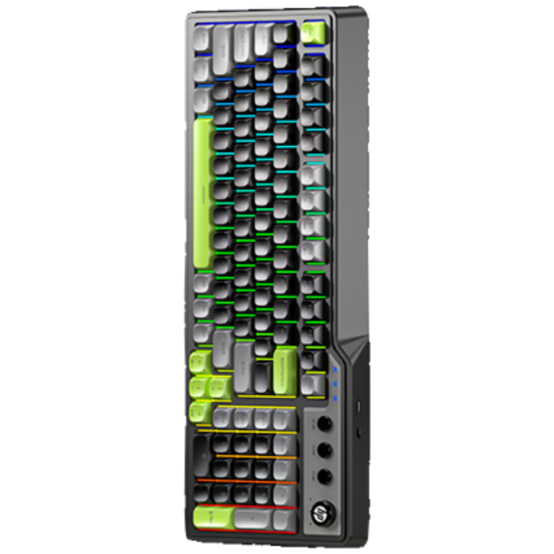 HP K360 Tri-Mode Wireless Bluetooth Keyboard with RGB Lighting, Mechanical Feel, Gaming And Office Use, Black And Gree