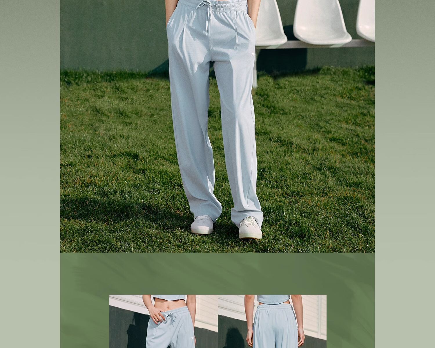 Kappa Back-To Summer 2025 New Sun Protection Sports Pants for Women, Cool-Feeling Straight-Leg Summer Trousers K0F42AK70D 24
