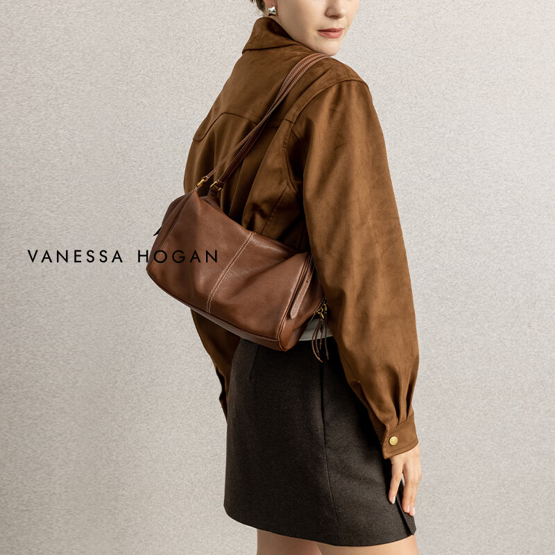 Женская сумка VANESSA HOGAN, кожаная сумка через плечо, небольшая сумка Boston, для ежедневных поездок, высококачественная сумка