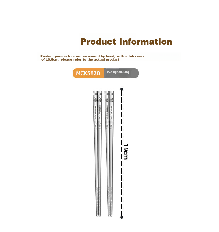 MAXCOOK 316L Stainless Steel Chopsticks, 5 Pairs Cartoon Divided Chopsticks, Color-Coded Chopsticks for Home Creative Tableware Set MCK5905 14