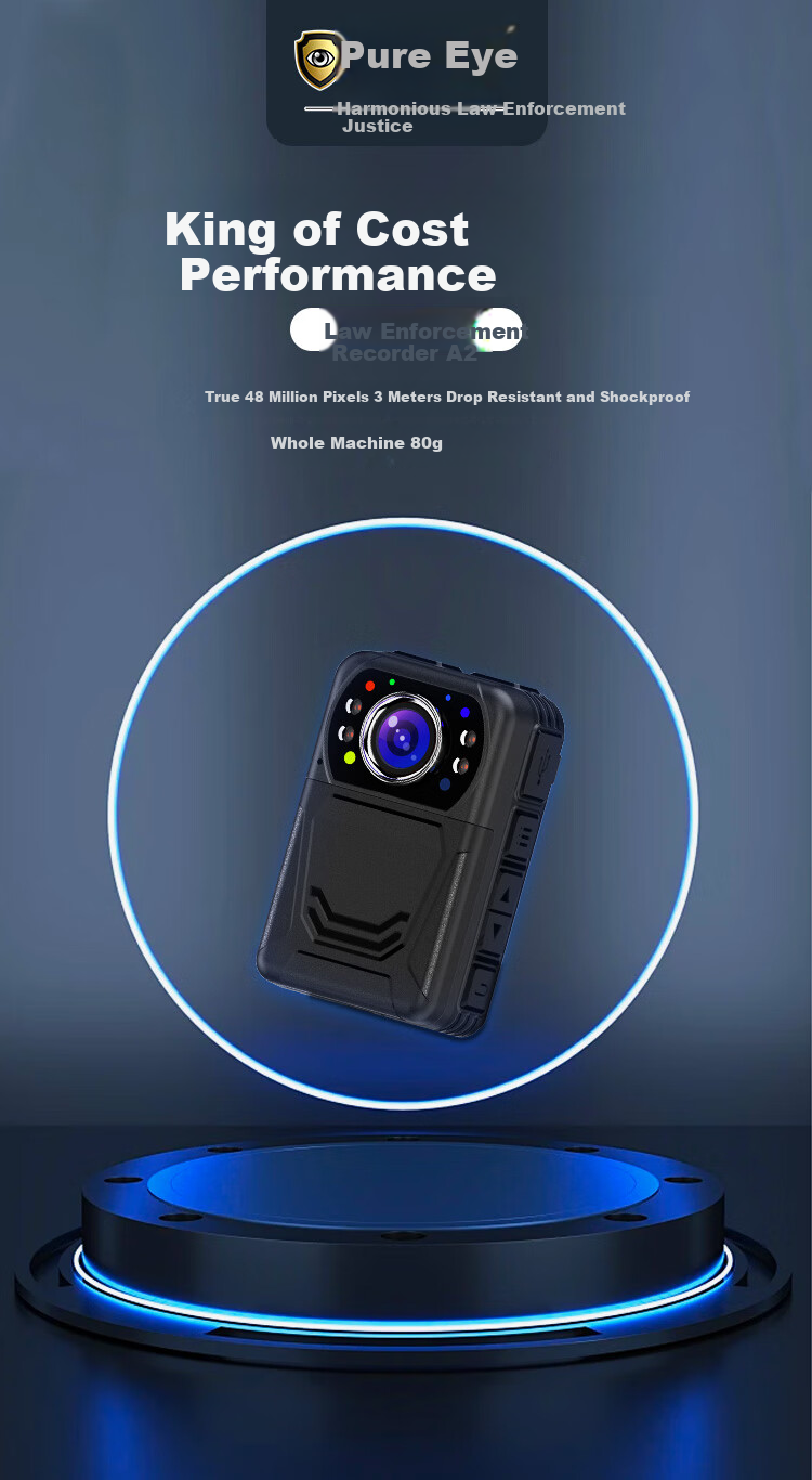 Pufa Eye A2 Law Enforcement Recorder 5800MP Portable HD Night Vision Audio Evidence Recorder 256GB 1