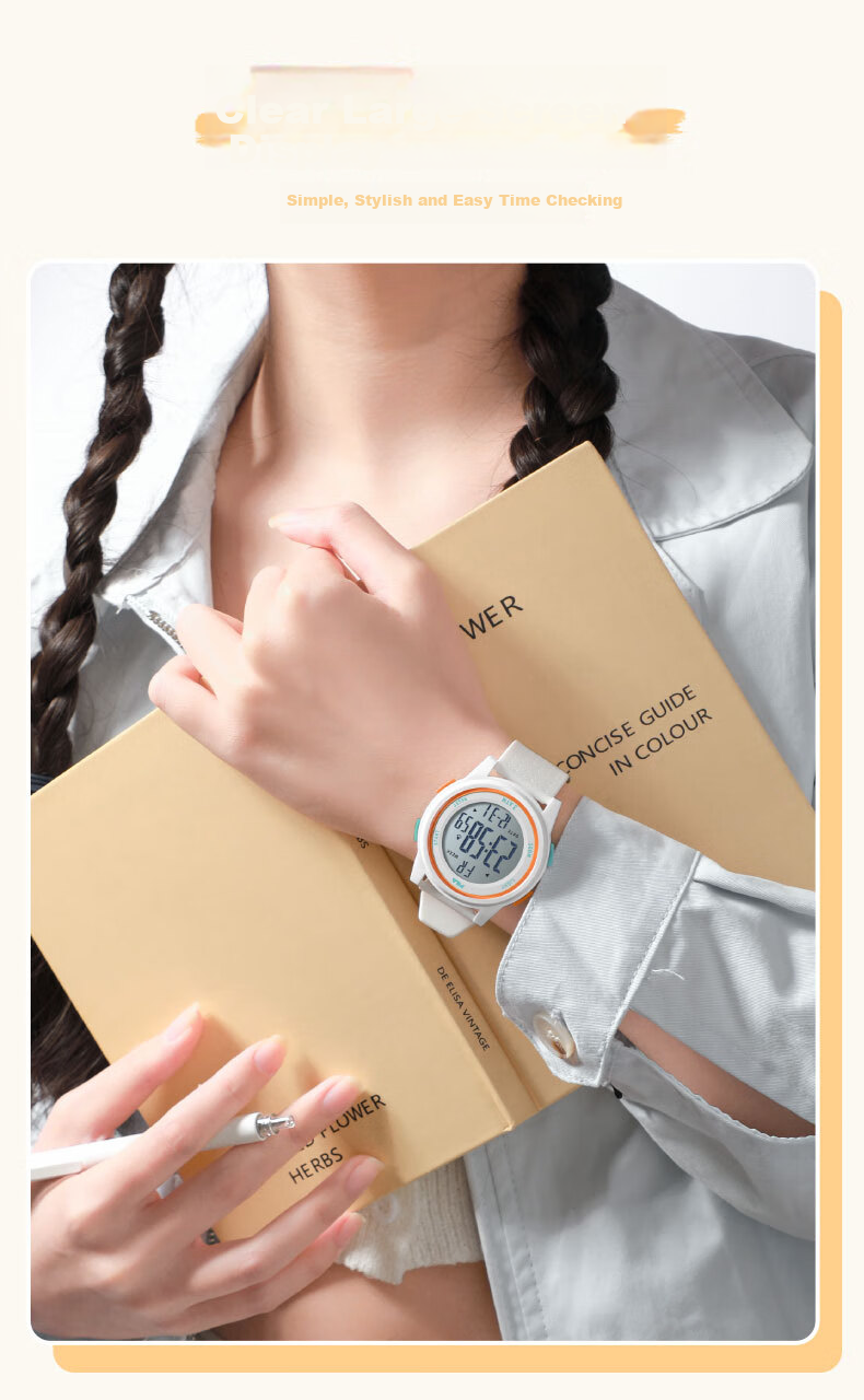 FILA Electronic Watch Sports Watch for Women, Primary And Middle School Students, Birthday Gift for Children, Digital Watch 6658-004 2