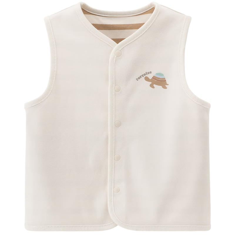Guaiqixiong [Double-Sided Wear] Baby Pure Cotton Vest Cardigan Jacket, Autumn And Winter Outerwear for Boys And Girls, Baby Top Vest Sleeveless Jacket
