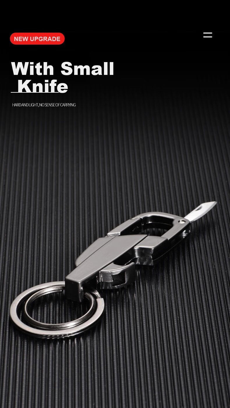 Jinlongxing Keychain with Mini Knife, Multi-Functional Bottle Opener, Express Knife, Key Pendant, Metal Key Ring A1067 4