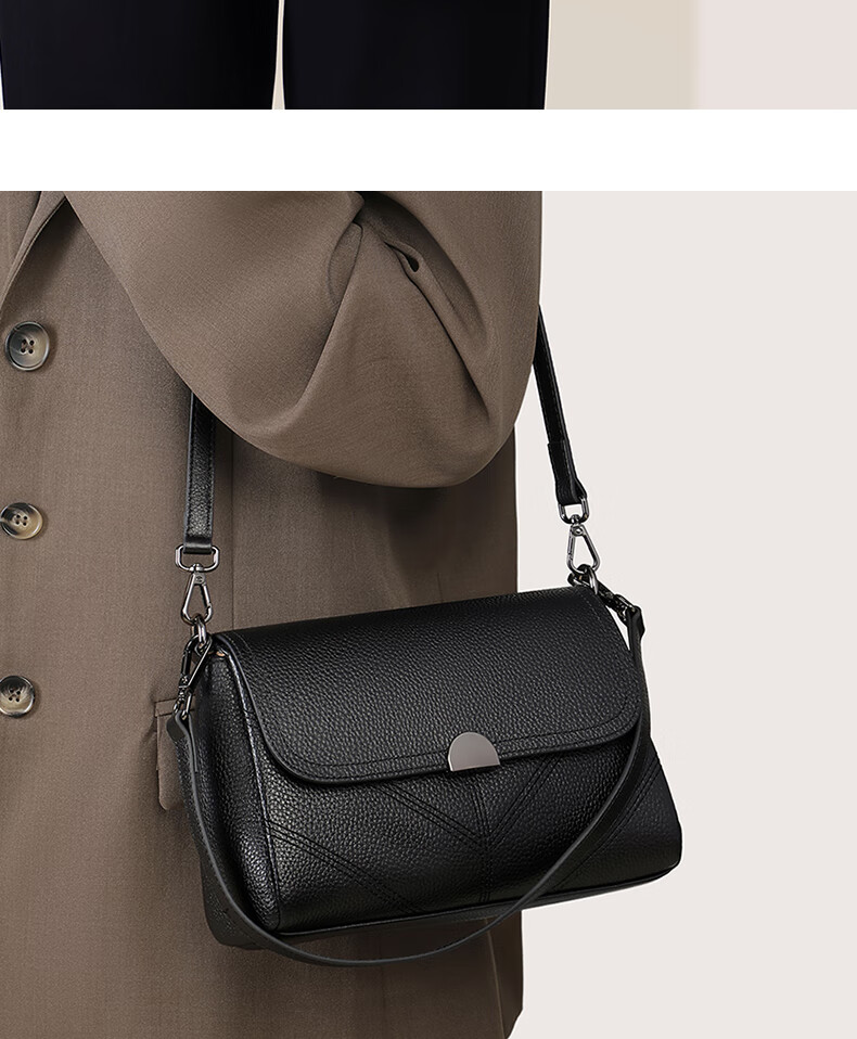 Aiqinghai Top-Grain Leather Handbag, Women's Crossbody Bag, Shoulder Bag for Mothers, Fashionable Birthday And Mother's Day Gift, Practical Present for Mom 3