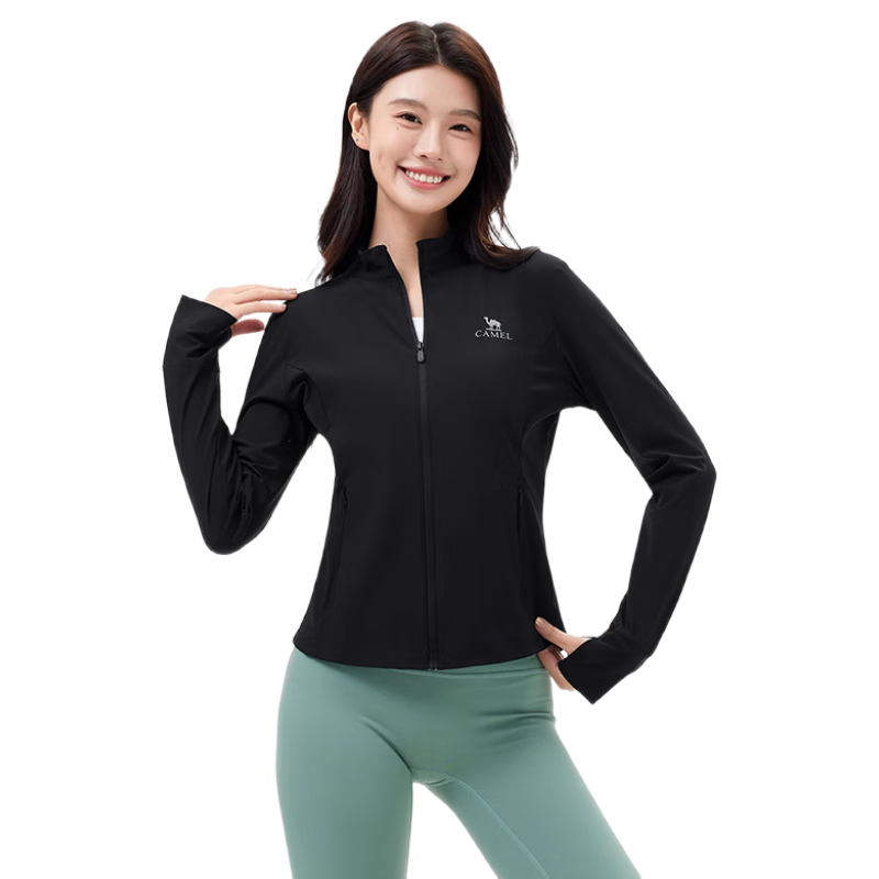 CAMEL Cold White Outdoor Original Yarn Sun Protection Clothing, 2025 New Style, Men And Women UPF2000, Stand Collar, Slim Fit, Quick-Dry Sun Protection Garment, XL