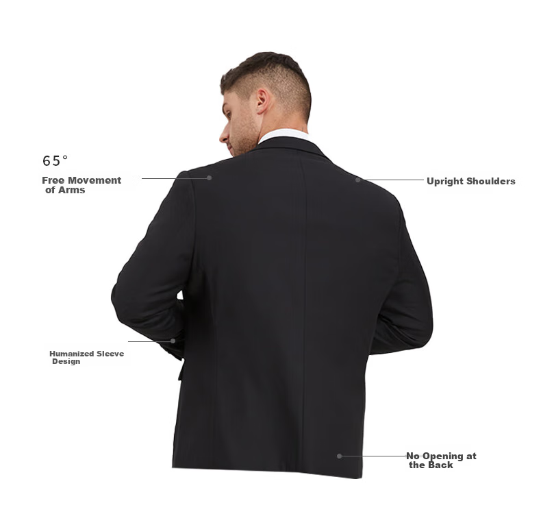 Dibinze Plus Size Suit Set for Men, Loose-Fitting Large Size Formal Wear Jacket for Overweight Grooms And Groomsmen Wedding Attire 10