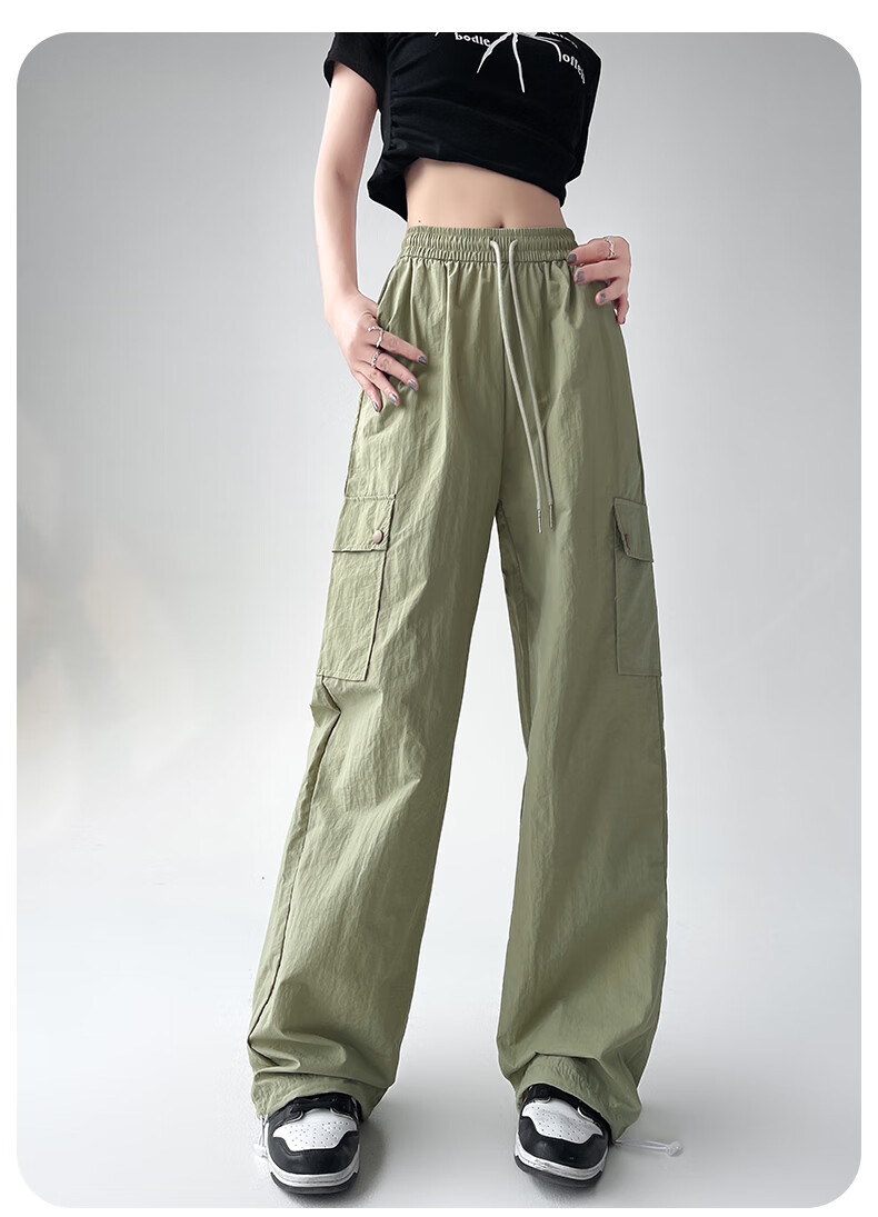 Langsha Women's Workwear Pants Spring Summer 2026 High Waist Wide Leg Sports Pants Slimming Outdoor Commuter Casual Trousers for Women 19