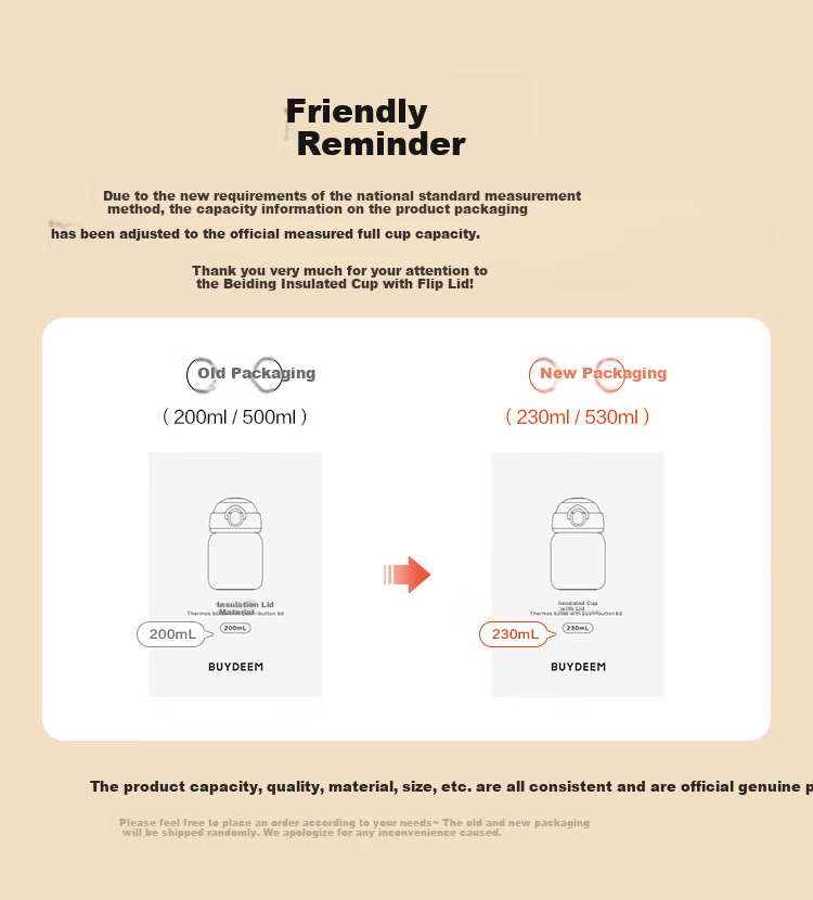 Buydeem Insulated Mug, 304 Stainless Steel Spring Lid Cup, Mini Portable Water Bottle for Male And Female Students, Mid-Autumn Festival Gift 1