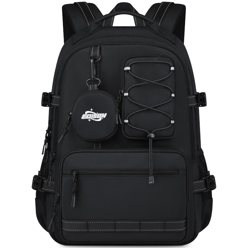 Edison High School Backpack for Boys, Spine Protection, Large Capacity, Reflective, Suitable for Middle And High School Students, Travel Backpack 2483-1