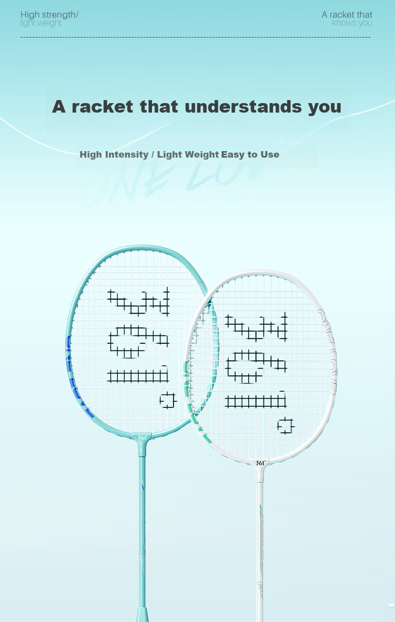 361° Badminton Racket Set, Upgraded Version with Deep Grooves, Ultra-Light, Durable for Training And Competition, Double Rackets 1