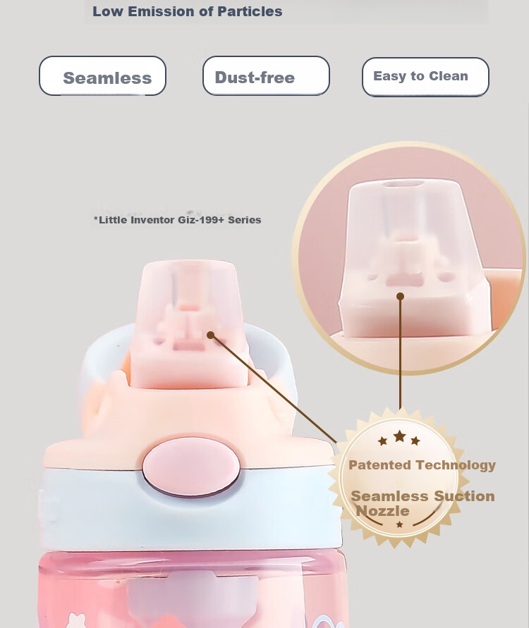 Contigo Kangdike Children's Straw Water Bottle with Air Release And Anti-Spill Design, 420ml, Rabbit Playground HBC-GIZ248VP+ 3