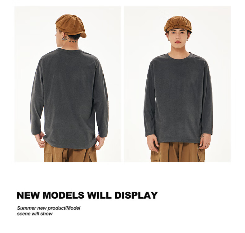 JEANSWEST LIFE Men's Long Sleeve T-Shirt Winter Thick Warm Fleece-Lined Crew Neck Thermal Shirt 7