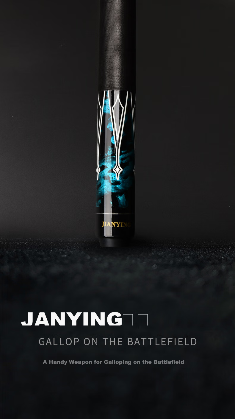 Jianying Pool Cue, Large Tip, Chinese Eight-Ball, American Nine-Ball Cue Set, Medium Hand, Table Tennis Cue, Blue Star 1